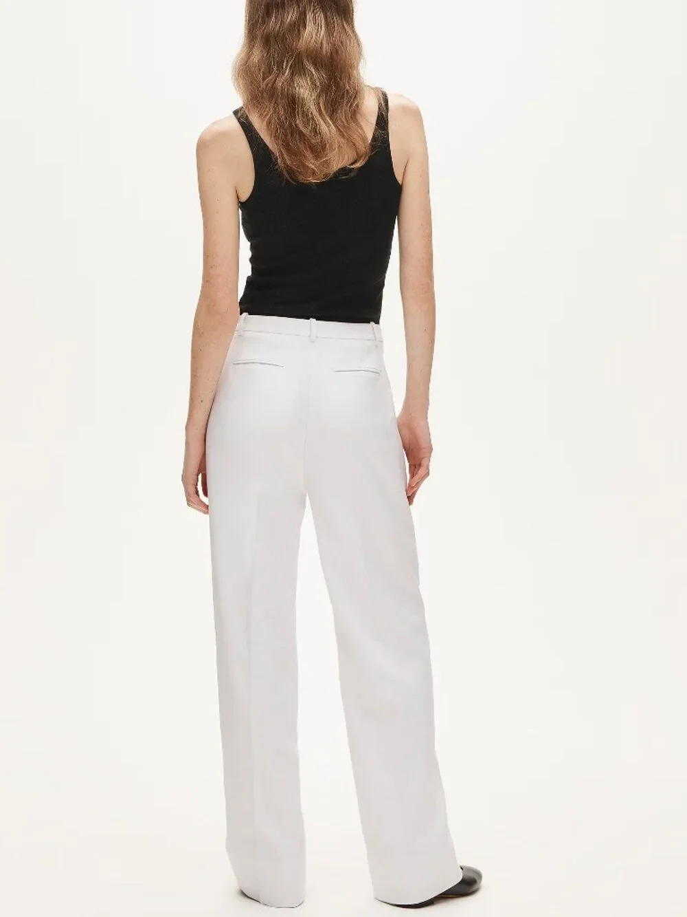 J. Crew Essential Wide-Leg Pant in Gramercy Linen Blend White